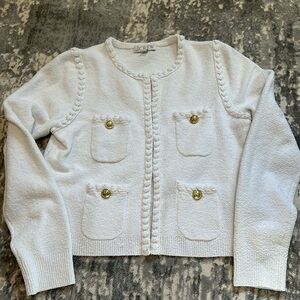 J Crew White Lady Jacket/cardigan XS